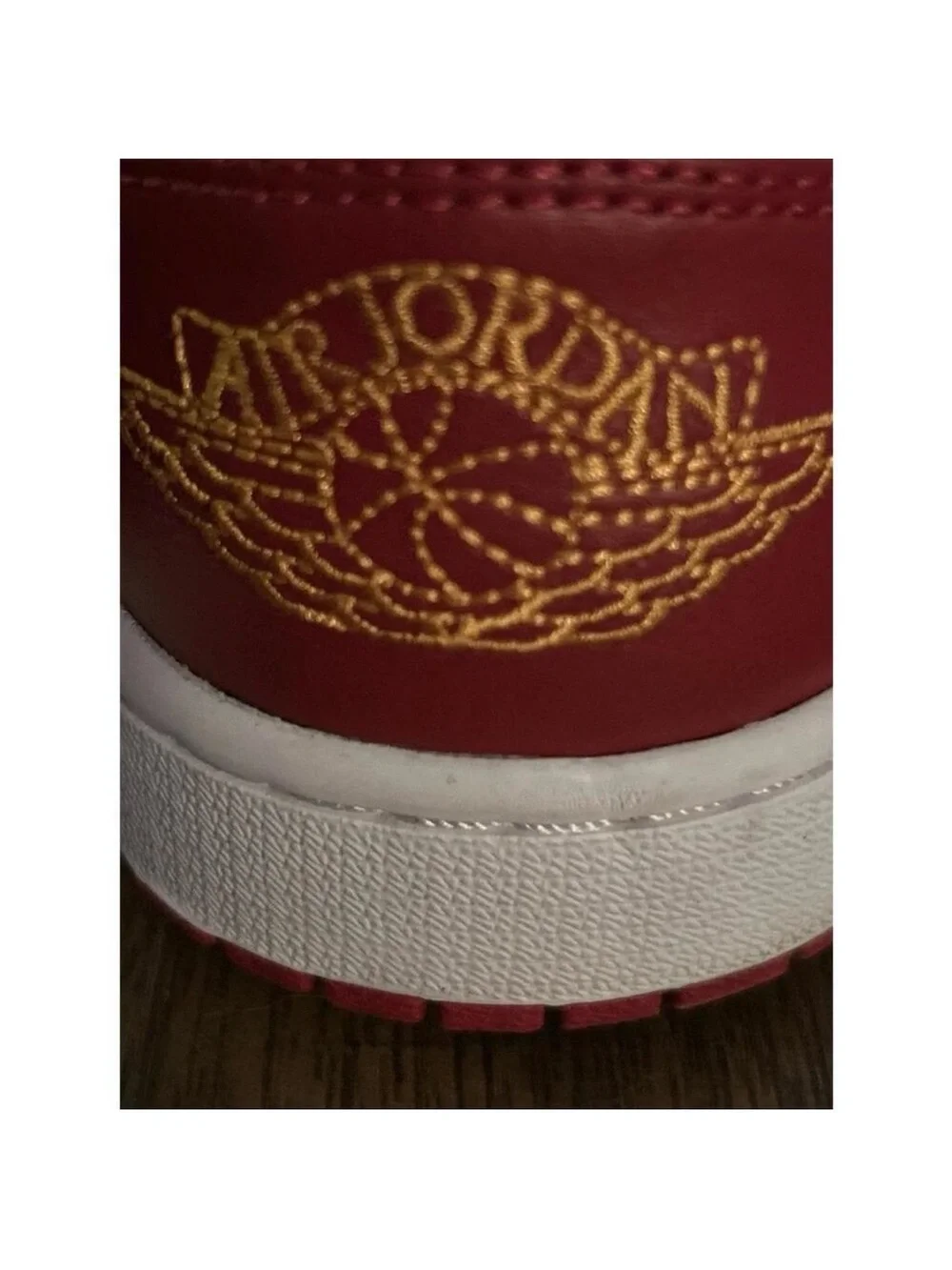 Jordan Low Top Sneakers in White and Red - Picture 4 of 10